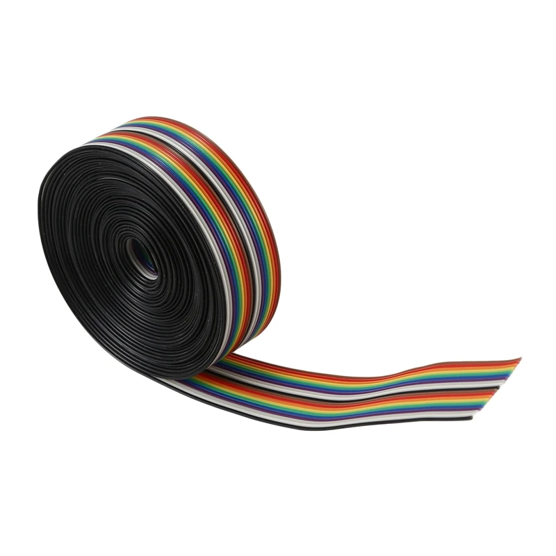 

5M 1.27mm 20P DuPont Cable Rainbow Flat Line Support Wire Soldered Cable Connector Wire