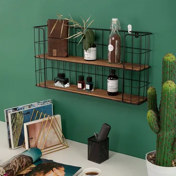 

Storage Rack Durable Rectangular Wall Mount Storage Shelf for Living Room Bedroom