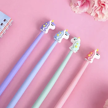 

New 0.38mm Creative Unicorn Flamingos Gel Pen Signature Pen Escolar Papelaria For Office School Writing Supplies Stationery Gift
