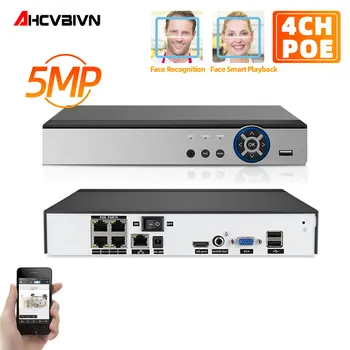 

4ch Ip Nvr Rj45 Cctv Network Video Recorder Poe Xmeye H.265 5mp Resolution Video Surveillance Security Ip Cameras Nvr Onvif