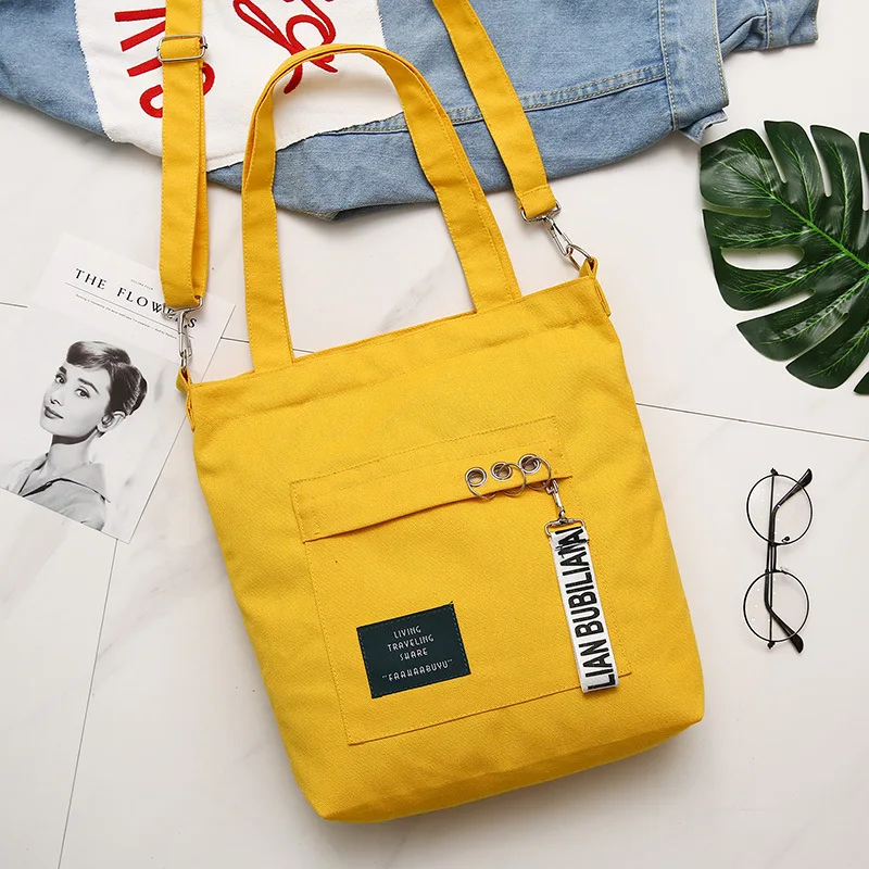 

Korea simple Joker shoulder bag chic canvas bag original Sufeng Japanese Tote Messenger bag
