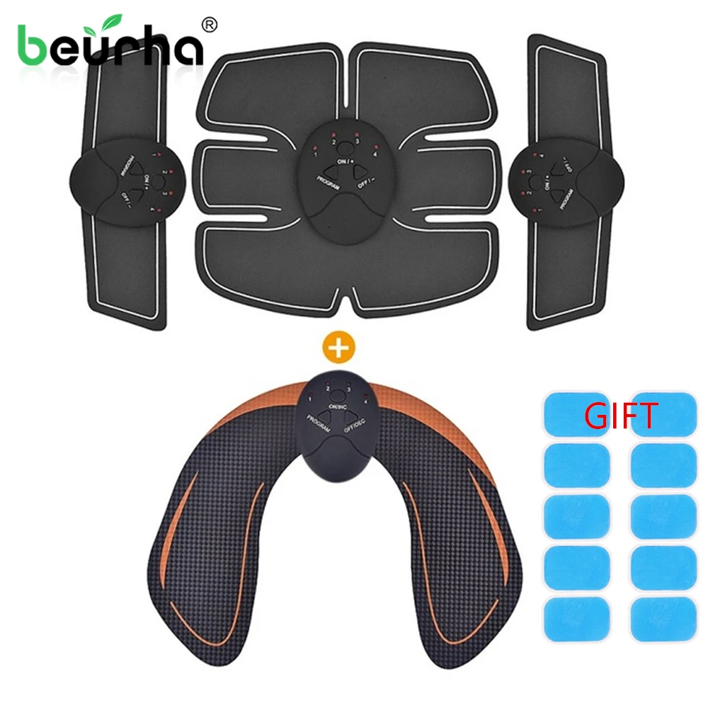 

Body Slimming Shaper Abdominal Buttocks Wireless Electric Muscle Stimulator Massager Hip Trainer Hips Exercise Face Care