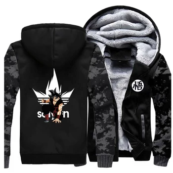 

Dragon Ball Mens Jackets And Coats Winter Jacket Men Fleece Thick Fleece Warm Japan Anime Hoodies Harajuku Sweatshirt Sportswear