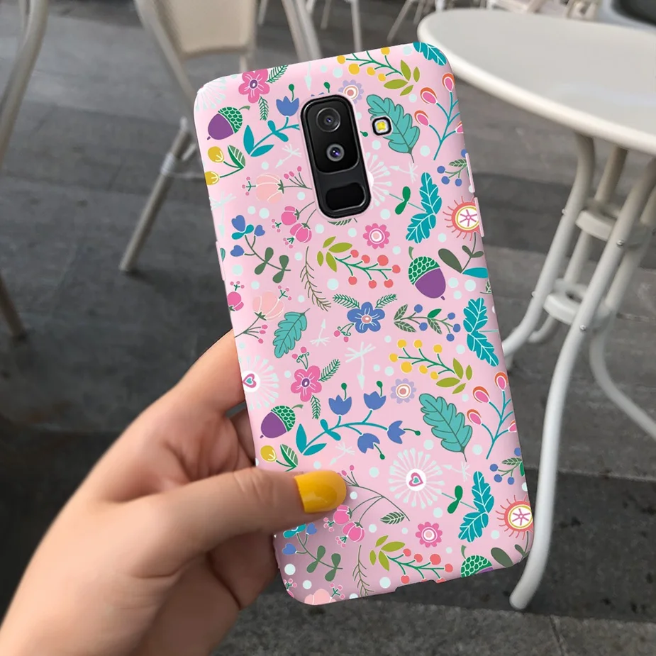 For Samsung Galaxy A6 Plus 2018 Case Cute Candy Painted Cover For Samsung A6 2018 A600F Soft Silicone Case For Samsung A6+ A605F mobile phone cases with card holder