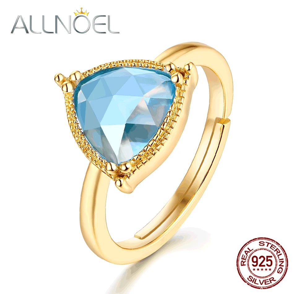 ALLNOEL, 925 пробы, серебряное кольцо для женщин, натуральный Муассанит, гранат, порошок, топаз, бриллиантовое кольцо, обручальное, свадебное, хорошее ювелирное изделие