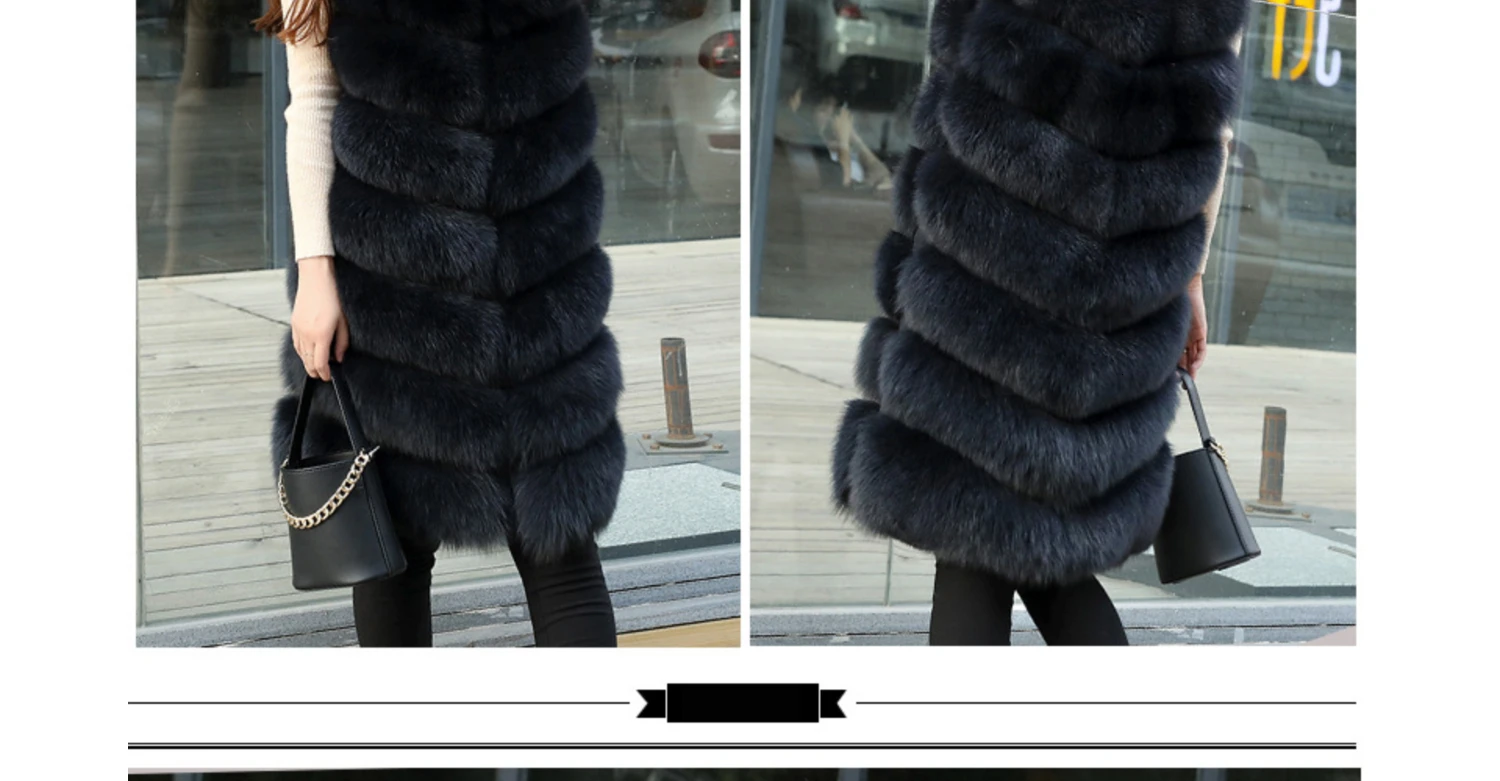 Clearance Real Fur Vests Long Winter Women Fur Vest Female Sleeveless Genuine Fur Vest Ladies Fashion Luxury Slim Warm High Quality 2019 22