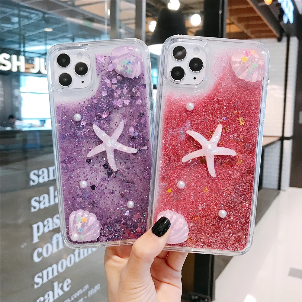 Зыбучий песок жемчуг Морская звезда подходит для Samsung Galaxy A40 A50 A60 A70 A80 A10s A20s A6plus