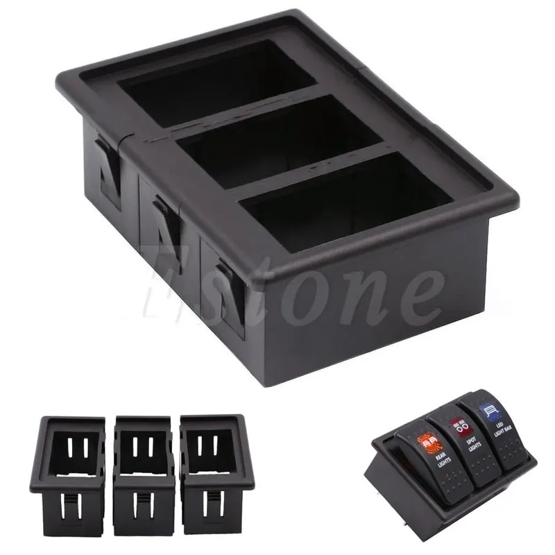 

Plastic 3 Rocker Switch Clip Panel Assembly Patrol Holder Housing For ARB Carling Type Auto Parts Switches & Controls