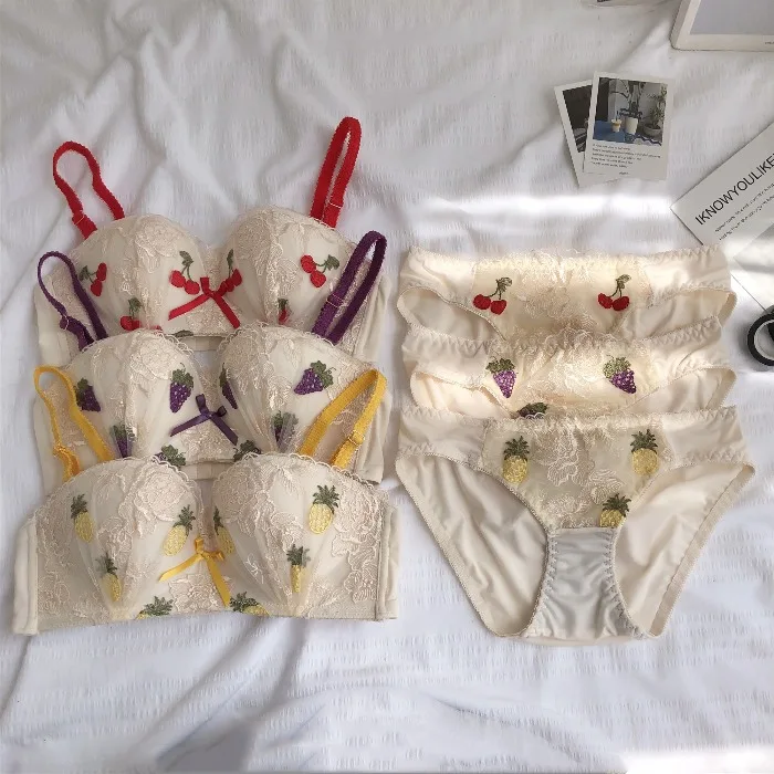 

Early Autumn Korean-style Japanese-style Cute Bra without Steel Ring Underwear Sexy Push up Small Bust Bra Underwear Knicker WOM