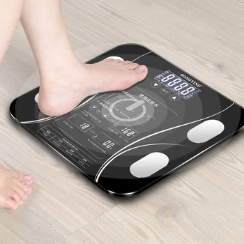 

Contact Button Bathroom Weight Scale Lcd Smart Body Balance Electronic Scales Clever Bmi Body Scale