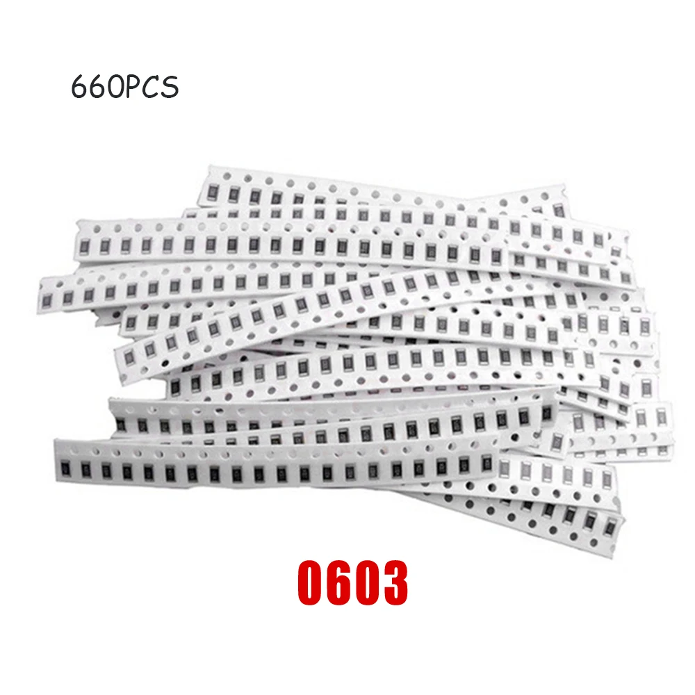 660 шт. 33 значения 1206 0805 0603 SMD Резистор Комплект 1ohm-1M Ом 1% комплект образцов A/D