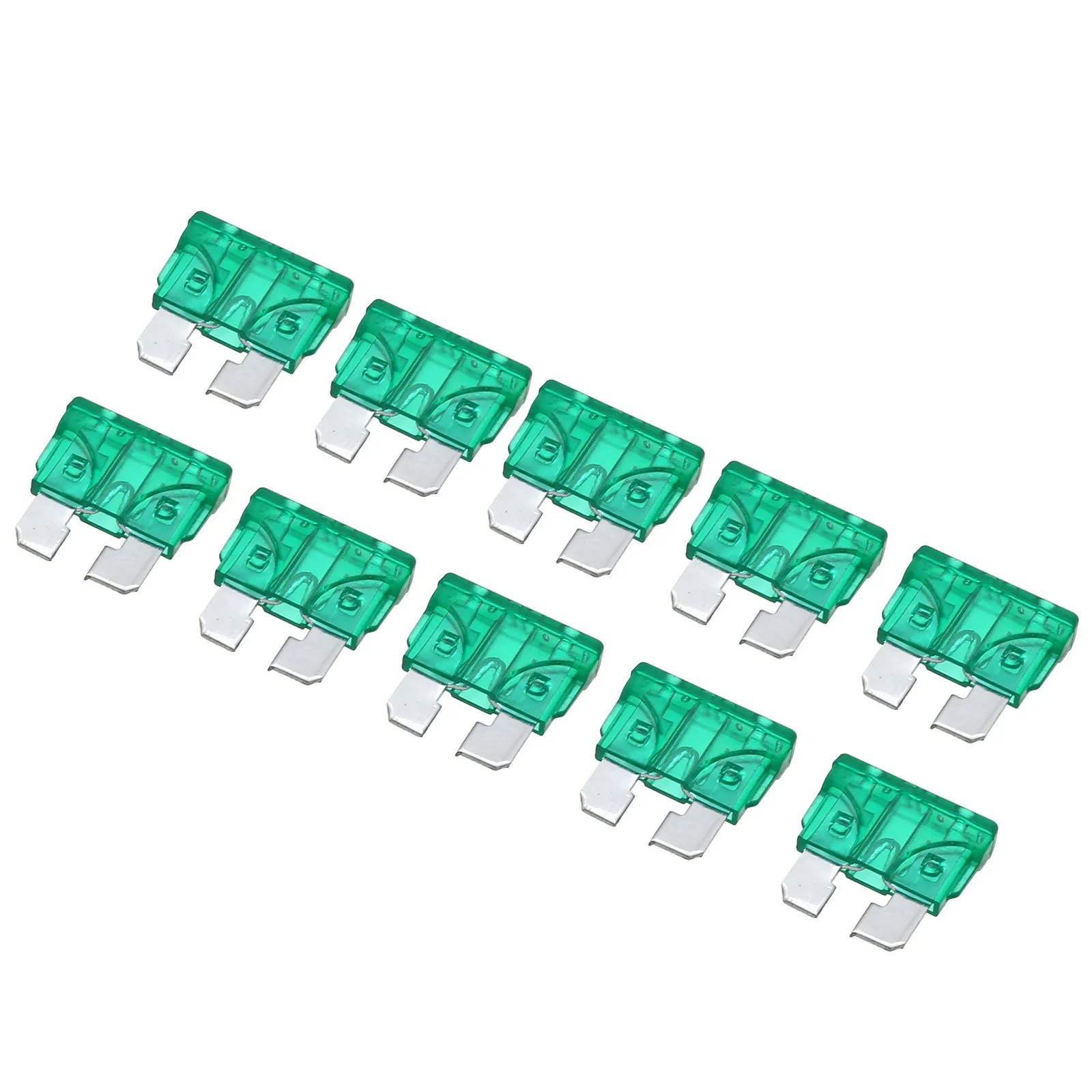 Mayitr 10Pcs/set 30A Car Fuse Color Coded Standard ATO/ATC Blade Fuse Universal for Auto Car Truck Boat