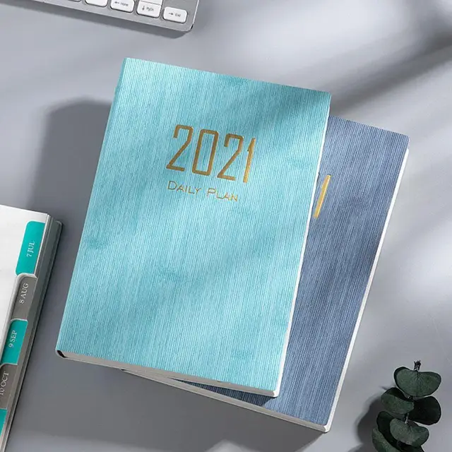 Time Management Schedule Book 2021 Color Calendar Coil Creative Desk Table Dates Reminder Timetable Planner Diary NoteBook 4