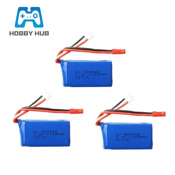 

7.4V 1100mAh 903048 Lipo Battery For Wltoys V353 A949 A959 A969 A979 k929 RC Cars Boats Helicopters spare parts 2s 7.4v battery