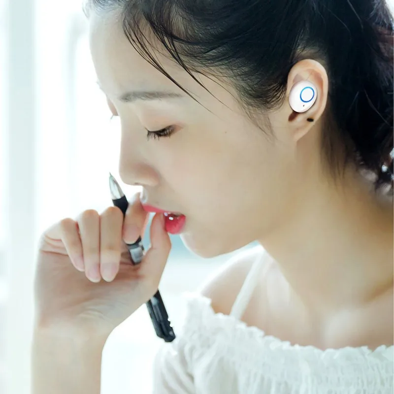 Мини Bluetooth 5,0 наушники с зарядной коробкой настоящие Беспроводные водонепроницаемые беспроводные наушники-вкладыши