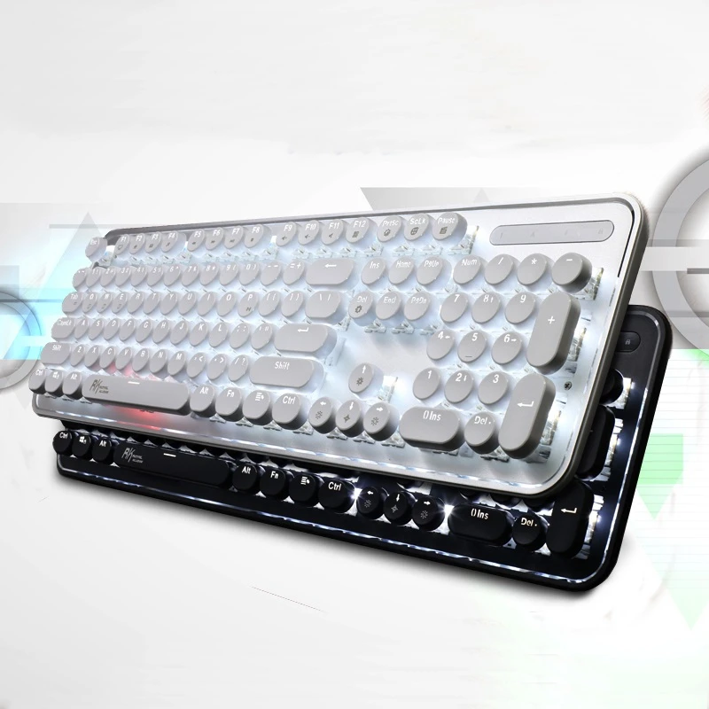 Dual Model Wireless Bluetooth Mechanical Keyboard Stream Punk For Mac Windows Phone Tablet Keyboard Gaming Accessories