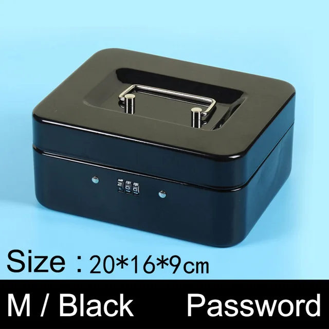 Blue M size IMPORX пароль мини кассовый Сейф для денег практичная металлическая нержавеющая сталь секретная коробка 3 цифры комбинированный ключ для хранения замок Коробка - Цвет: Blue M size