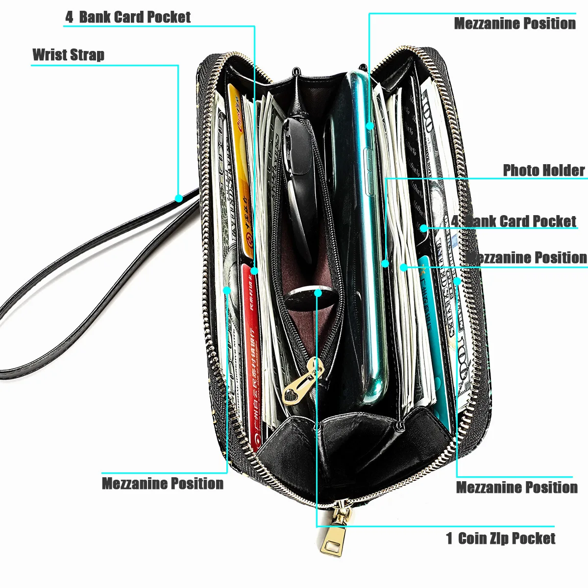 Модный мужской бумажник в винтажном стиле, длинный клатч из натуральной кожи на молнии, дизайнерские женские кошельки, держатель для карт, кошелек для телефона