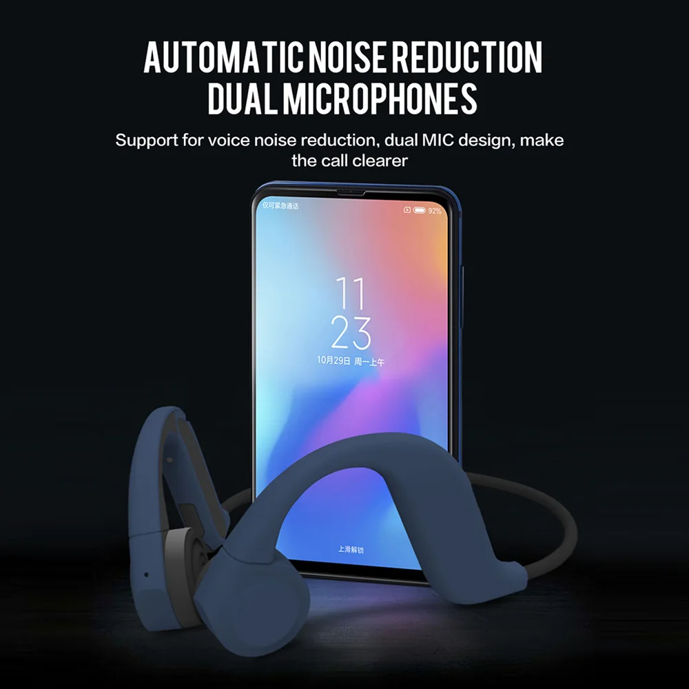 X9 костной проводимости беспроводные наушники Bluetooth Стерео шумоподавление наушники IPX5 устойчивое Спортивная гарнитура встроенный HD микрофон