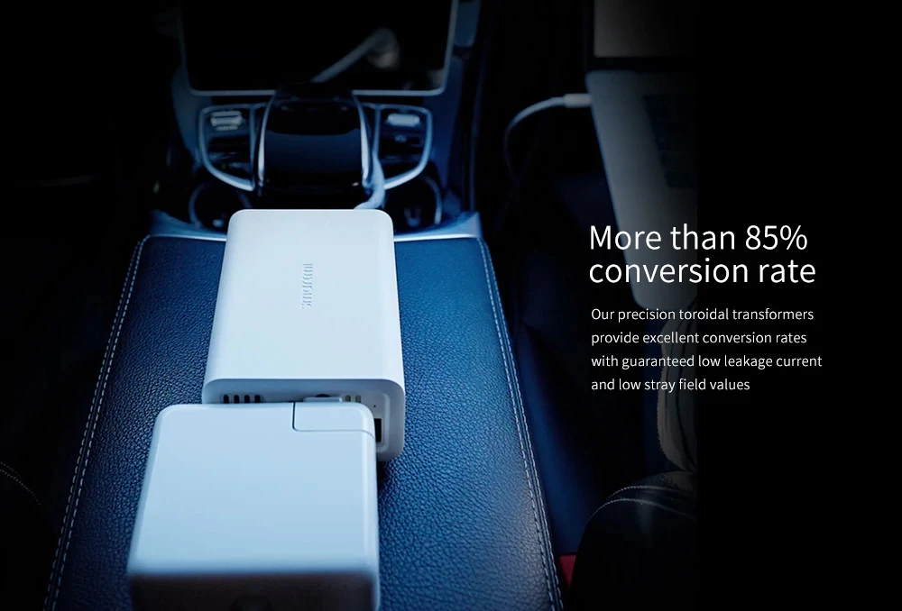 Xiaomi Mijia SMARTMI 100W портативный Инвертер автомобильного зарядного устройства конвертер DC 12V в AC 220V с 5 V/2.4A usb портами Автомобильная мощность с гнездом