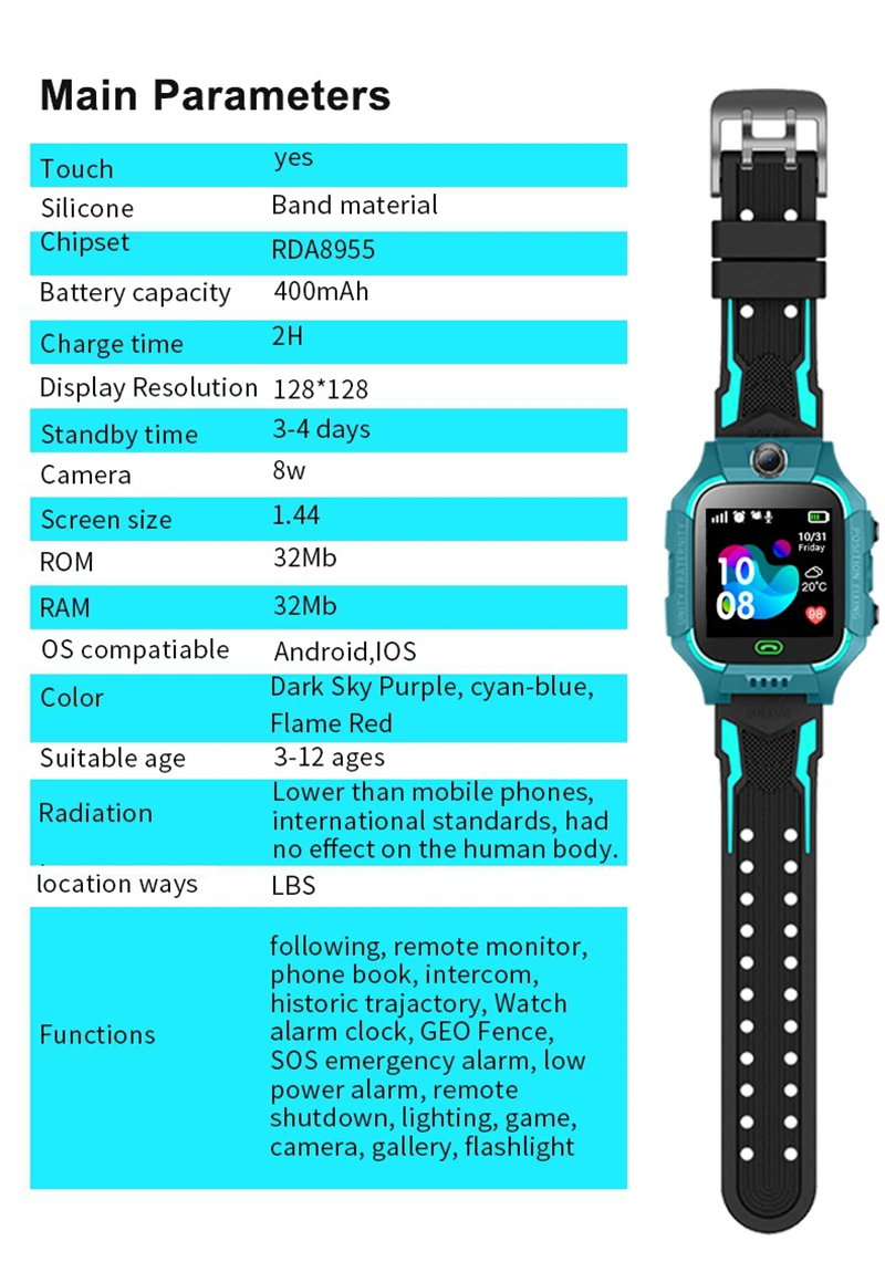 Умные часы Детские Q19 детские часы LBS Дети SOS камера телефон новые часы PK Q02 умные часы детские часы подарки