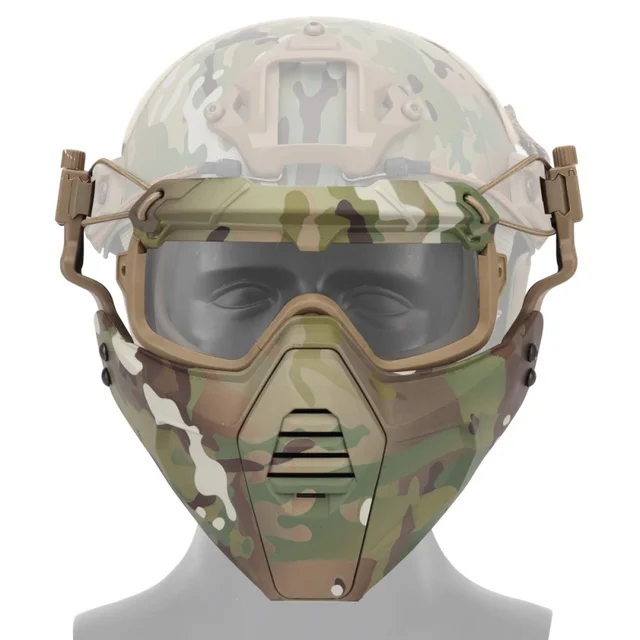 US $16.38  Airsoft Paintball Hunting Mask Tactical Combat Half Face Masks Military War Game Protective Face he