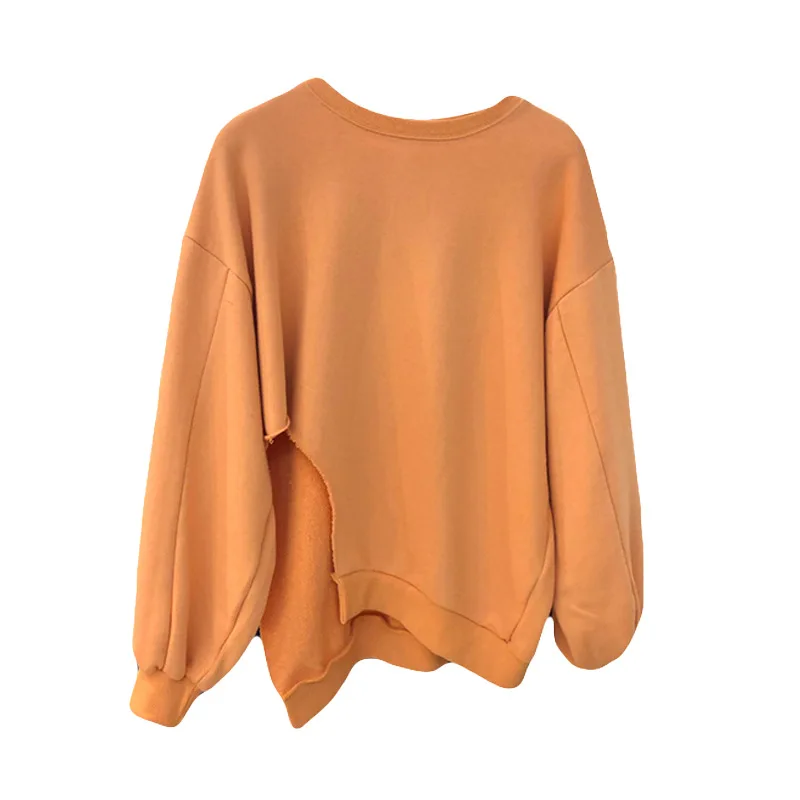 

Autumn 2019 Satellite Clothes New Women Wear Holes Leisure Long-sleeved Satellite Clothes Colors Loose Guard Clothe Sweatshirt