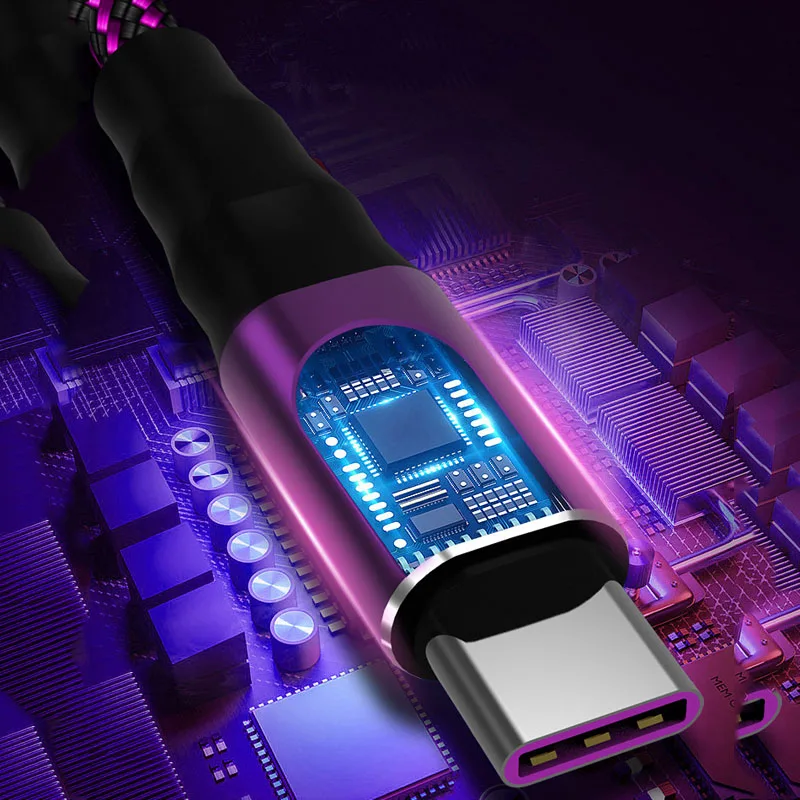 3а микро USB быстрая зарядка кабель арбуз печать мобильный телефон тканый провод для Android Oppo Vivo кабель передачи данных для быстрой зарядки