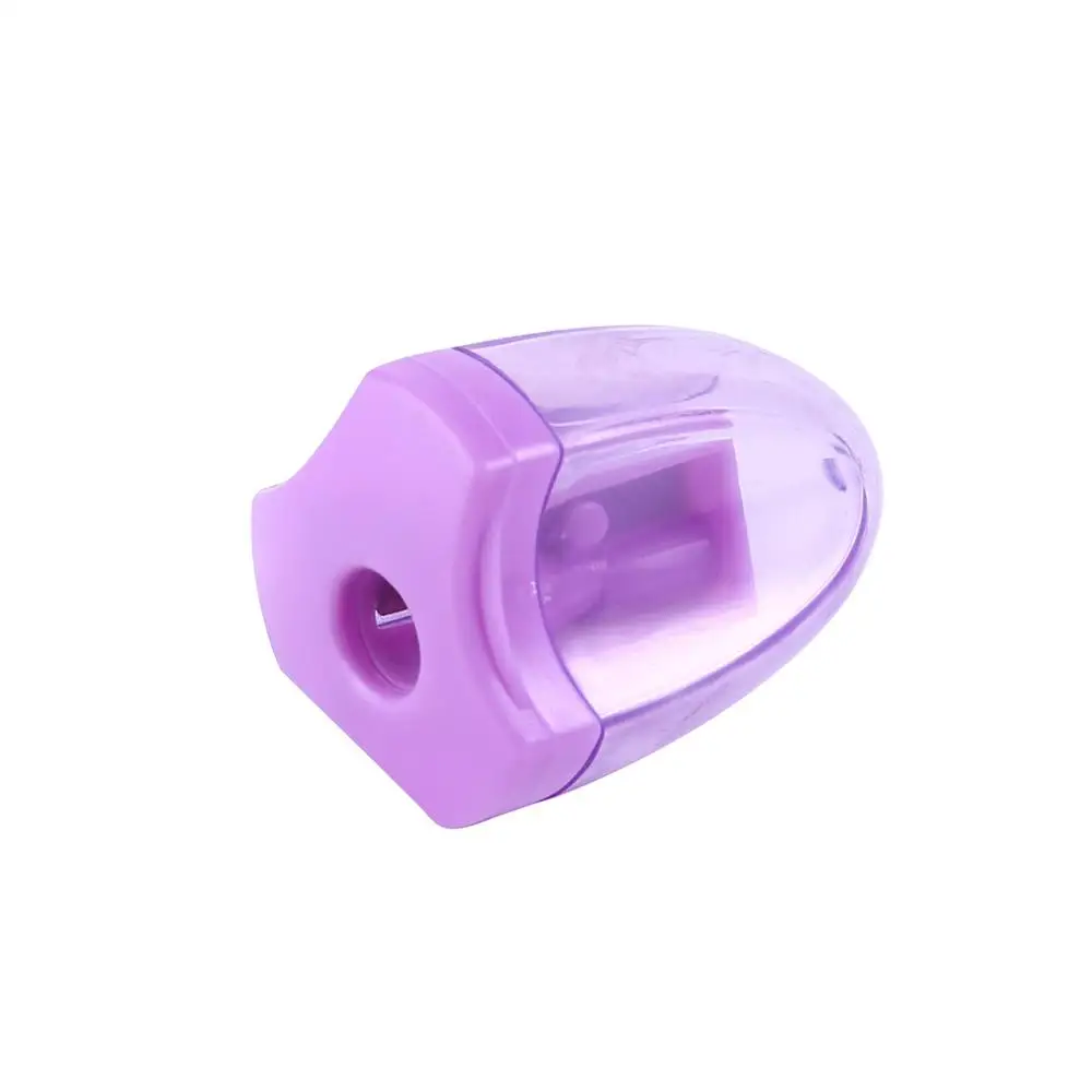 Purple Школьные принадлежности, точилка для карандашей, студенческие канцелярские принадлежности, цветные карандаши, мини прозрачные точилки - Цвет: Purple