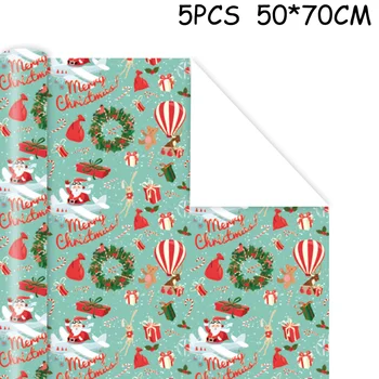 

Christmas Party Wrapping Paper Holiday Xmas Coated paper Wedding pouch