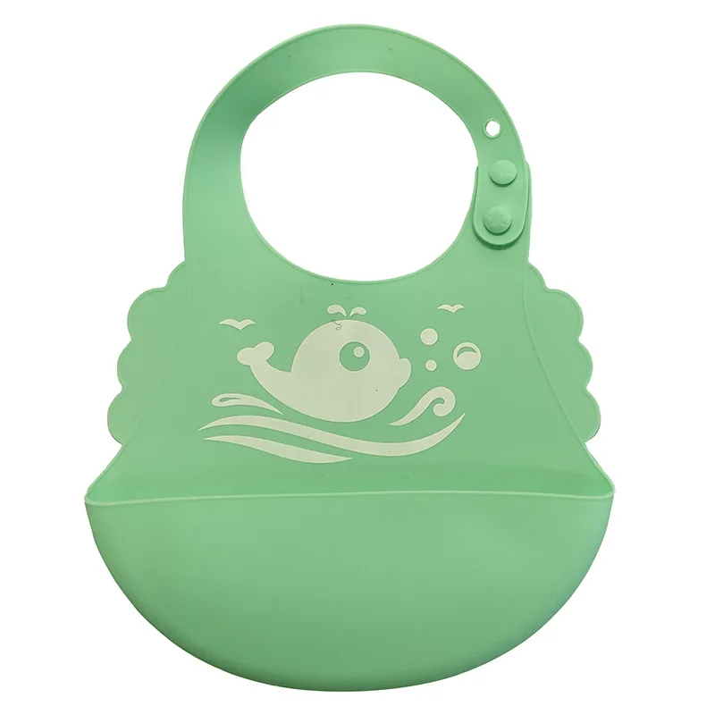 designer baby accessories Cute Infant Baby Bibs Waterproof Soft Silicone Bib Kids Toddler Feeding Saliva Towel Cartoon Adjustable Children Apron Pocket baby accessories girl Baby Accessories