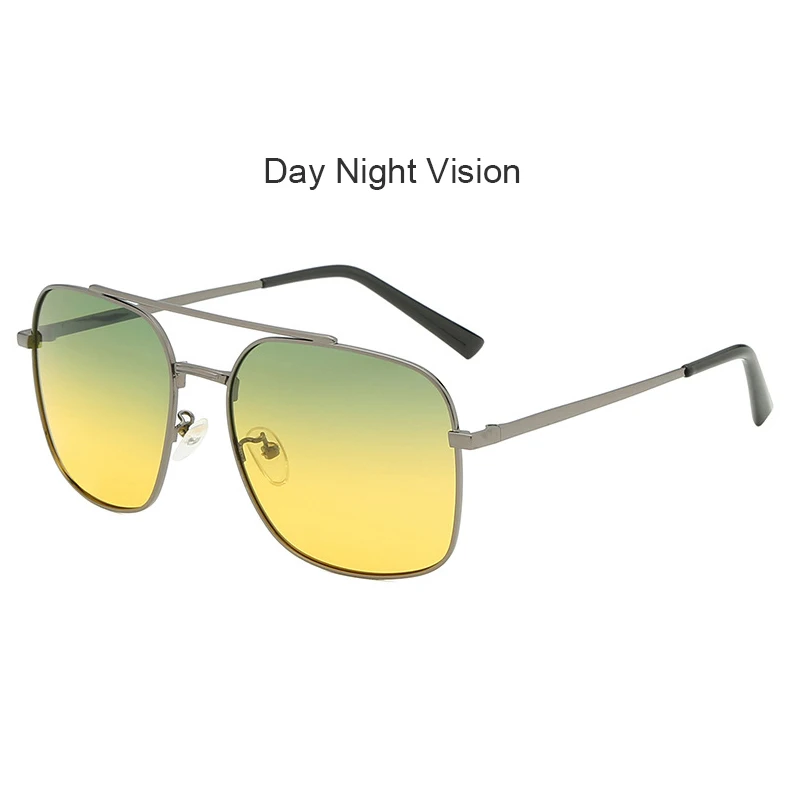 C8 gun yellow green HBK, классические мужские солнцезащитные очки, поляризационные, квадратные, для ночного вождения, мужские, Полароид, очки пилота, солнцезащитные очки для женщин, защита от уф400 лучей - Цвет линз: C8 gun yellow green
