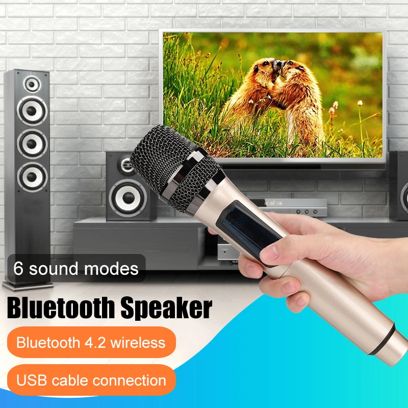 USBK Sound Bar домашний Интеллектуальный Bluetooth динамик USB Sound Blaster беспроводной набор микрофонов ТВ динамик сабвуфер громкий динамик
