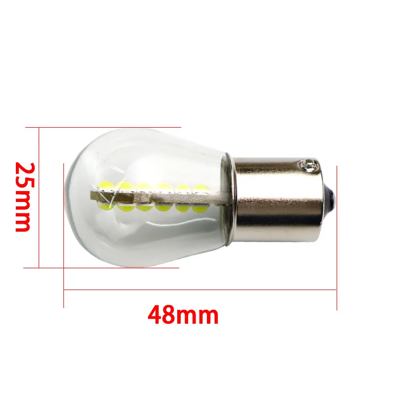 100X Стекло чехол 1156 ba15s 1157 bay15d bau15s py21w 18 smd 3030 led convext Авто Сигнал поворота, стоп-сигналы автомобиля СИД drl остановить лампы 12V