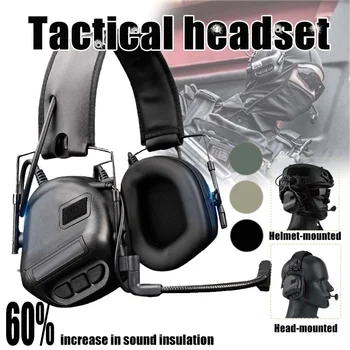 

1 PCS ProfessionTactical Headset Hunting Headphone Military Shooting Headset Ear Protection Earphones with PTT Cable Plug