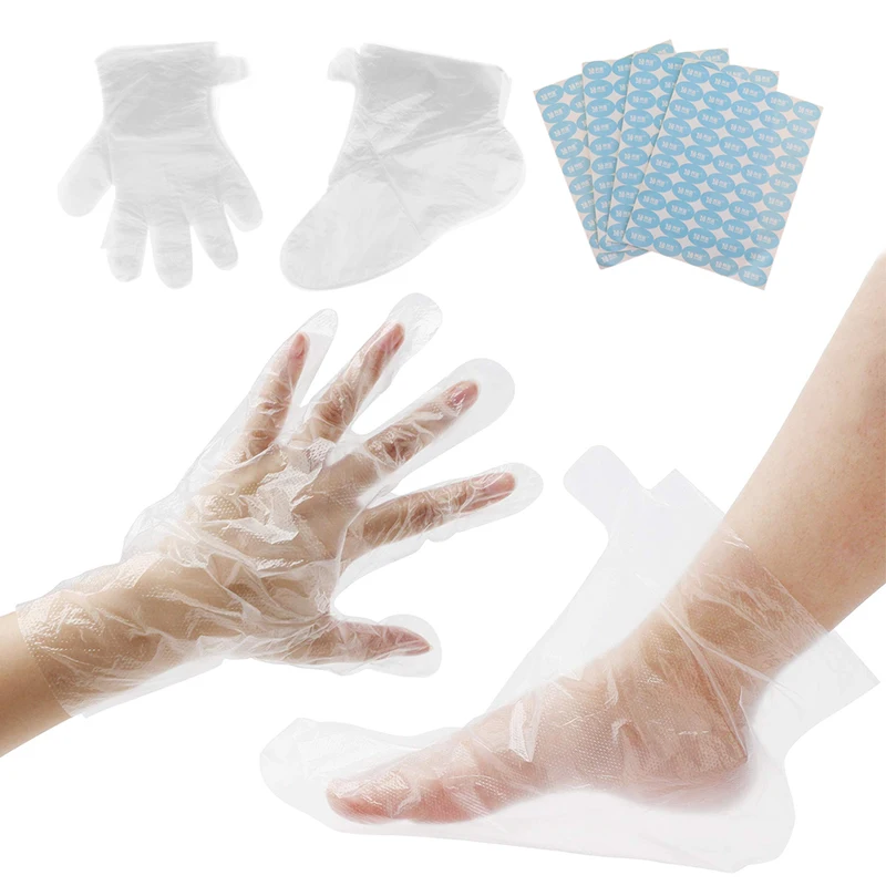 200cps Disposable Paraffin Wax Spa Foot Hands Care Bags Plastic Socks