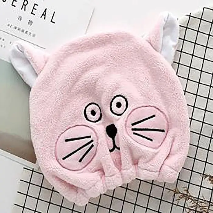 Women Casual Cute Soft Water Absorption Hair Towel Home Soft, Absorption, Care Wrap Hair Drying Cap