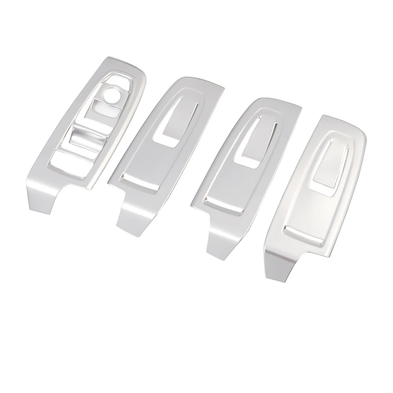 Matte Silver 3 стилей, из нержавеющей стали Decoraton автомобиль Интерьер двери окна лифт переключатель панель подлокотника отделка 4 шт. для Subaru Forester - Название цвета: Matte Silver