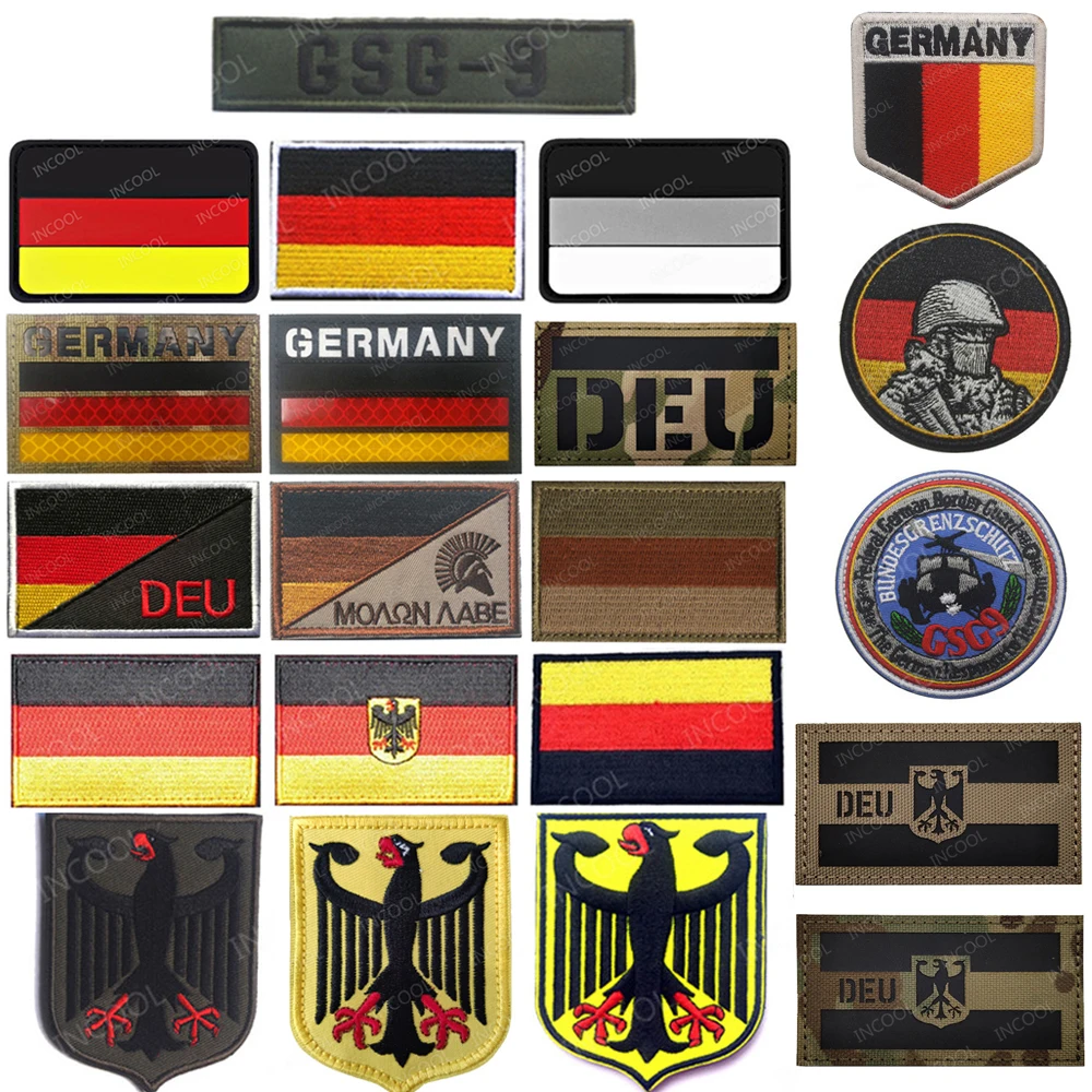 Ir Infrared Reflective Germany Flag Embroidery Patch Eagle Military
