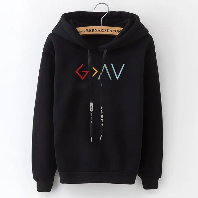 

God Is Greater Than The Highs and Lows autumn Women Sweatshirt Believe Female Jesus Jumper Christian Thickening Hoodies Women