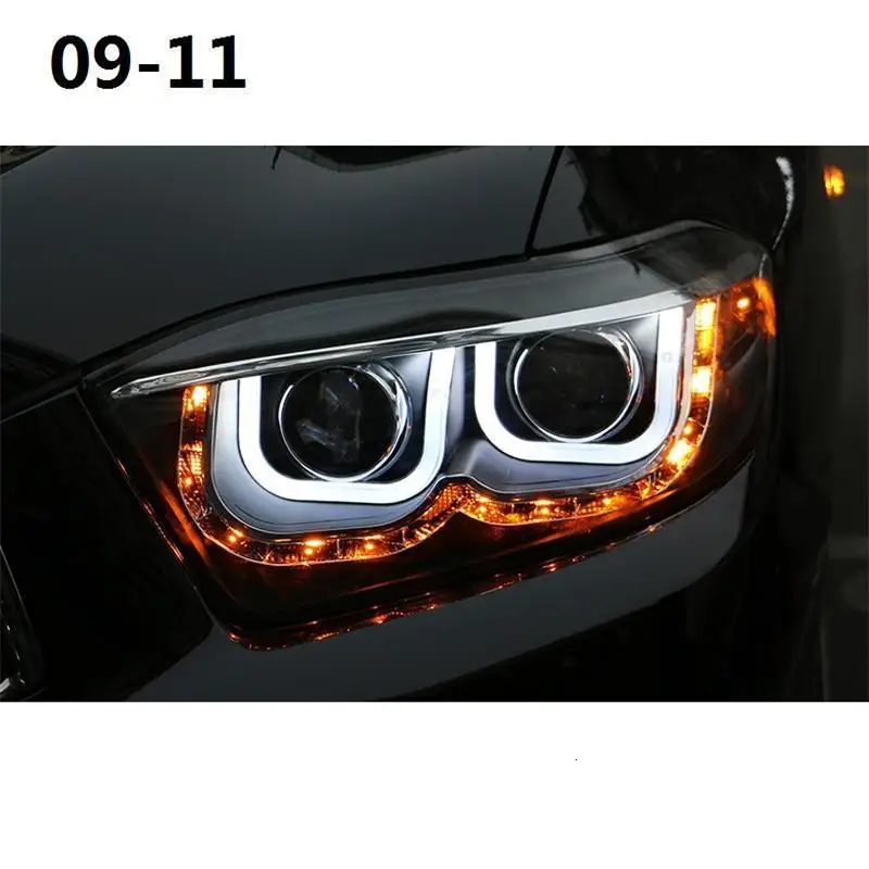 Drl лампа Cob Luces Para Авто боковой сигнал поворота, наружные светодиодные фары, автомобильные фары в сборе для Toyota Highlander