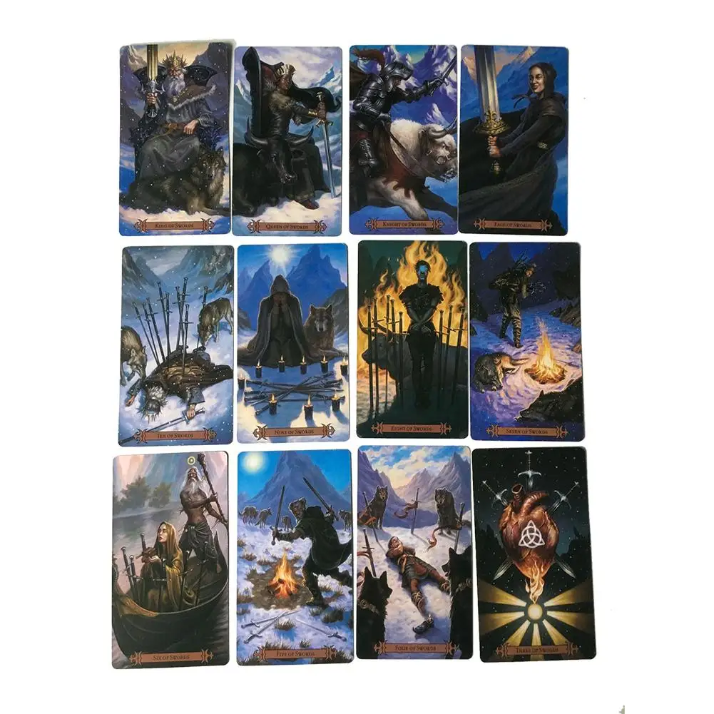  78pcs Modern Spellcaster's Tarot Cards Fantasy Board Games Deck Table Tarot Game for Family Party P