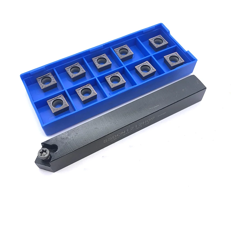 

10 Pcs SCMT09T304 carbide insert knife cutter with 1 piece SSDCN1212H09 CNC support turning tool set