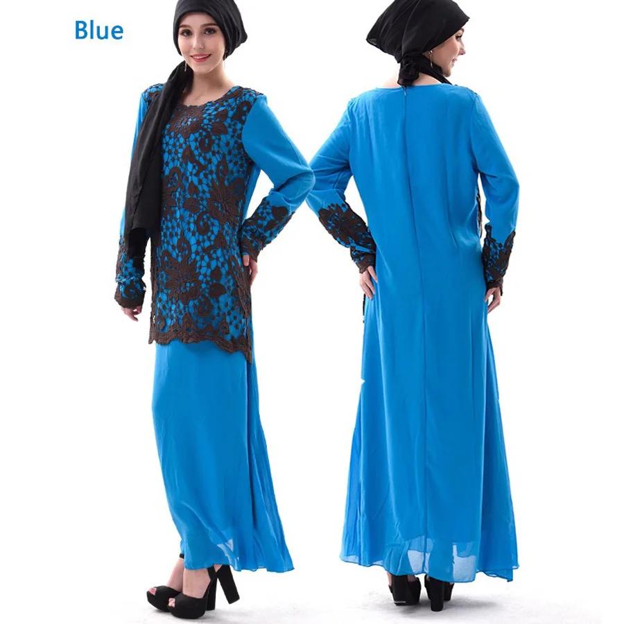 Новое мусульманское платье исламское винтажное abaya женское тяжелое вышитое с длинным рукавом Дубай, Турция Lnstant Arab халаты Женская одежда - Цвет: TEQ005-1
