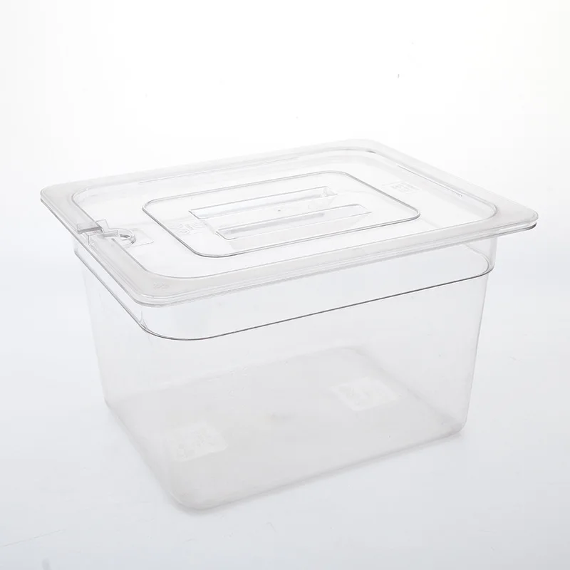 

Hotel Supplies PC Plastic Dish 1/2 Rectangular Display Cabinet Copies Box Transparent Acrylic Gastronorm Container