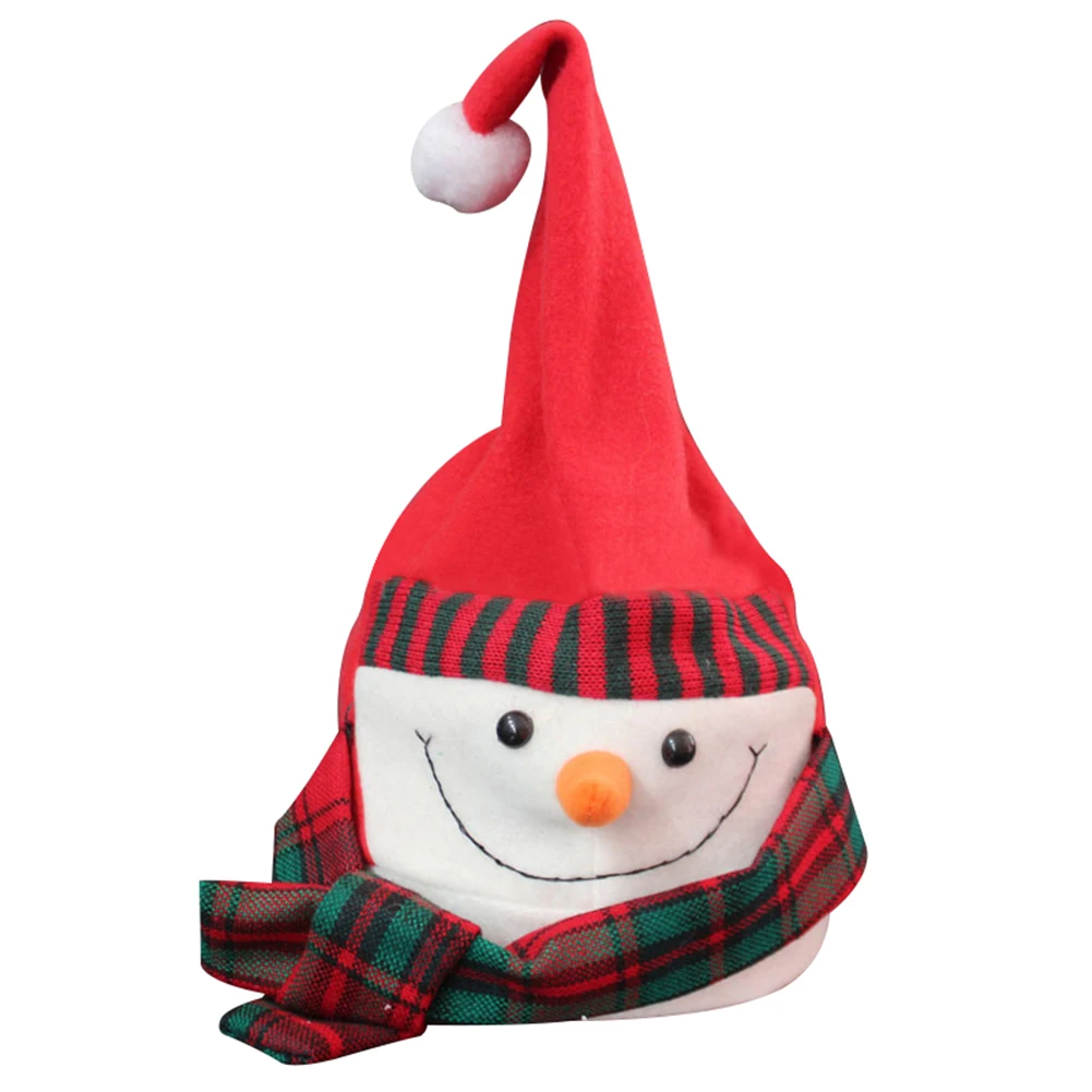 Electric Santa Hat Music Swing Cartoon Red Plush Hat Christmas Party Cap FP8