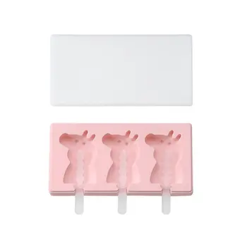 

Homemade Food Grade Silicone Ice Cream Mold Popsicle Molds DIY Homemade Cartoon Ice Cream Popsicle Ice Pop Maker Mould
