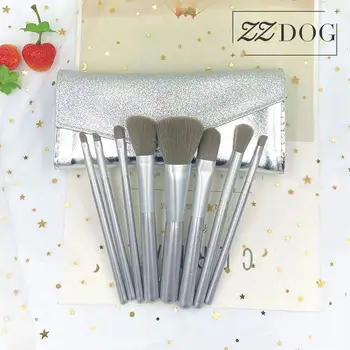 

8pcs professional make up brush set with shining cosmetic packet eyeshadow Foundation Beauty tools Portable Makeup beushes