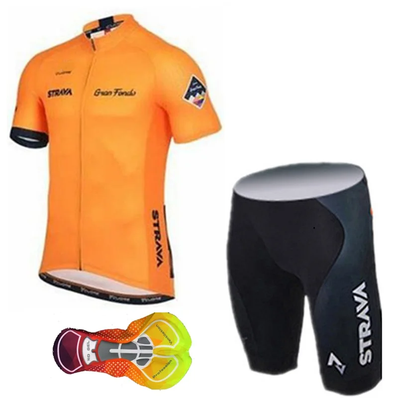 STRAVA pro team Мужская велосипедная майка с коротким рукавом, комплект одежды для горного велосипеда, летняя одежда для спорта на открытом воздухе, велосипедная одежда - Цвет: cycling jersey14