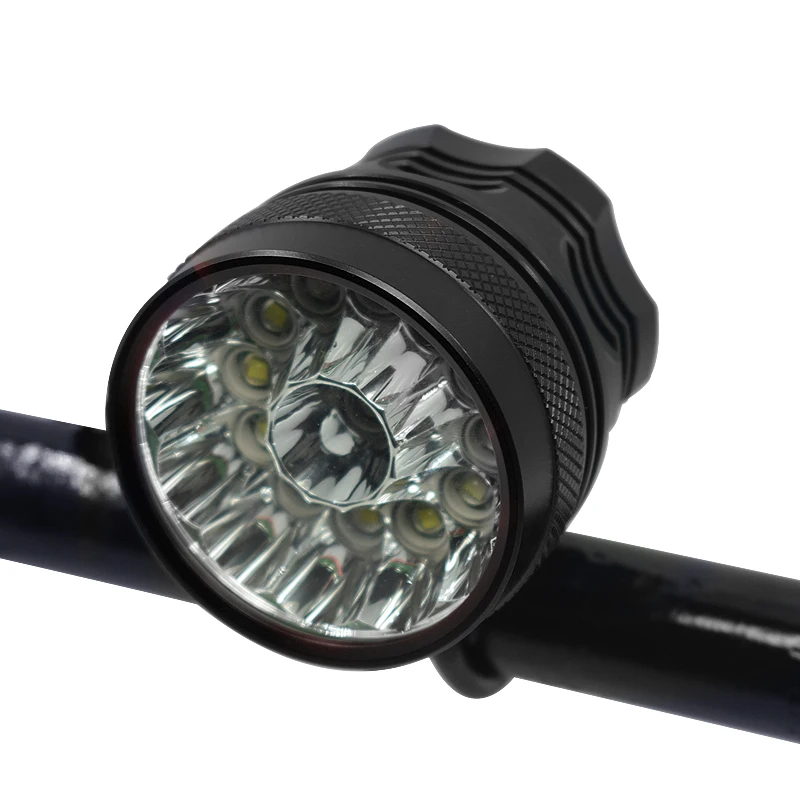 black only light WasaFire 13* XML-T6 светодиодный велосипедный светильник 18000lm 3 режима 8,4 V 9600 мА/ч, Батарея Велоспорт переднего фонаря ламповый патрон светильник, Возможность зарядки при помощи разъема USB, задний светильник s - Цвет: black only light